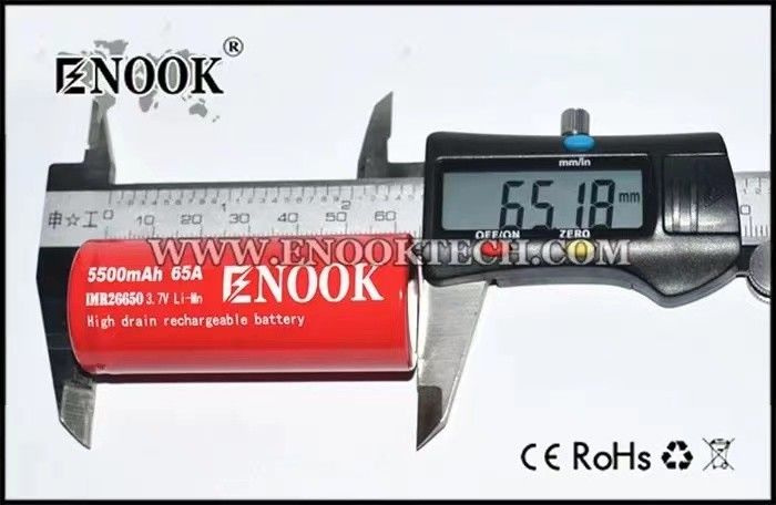 5500mAh 3.7V lithium-ion 26650 batterij Oplaadbare 18650 Flat Top High Drain Battery