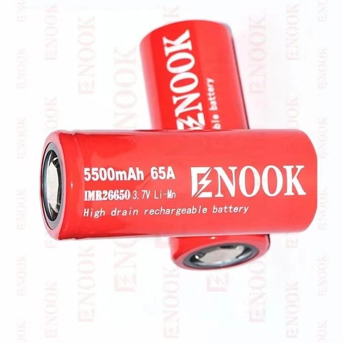 5500mAh 3.7V lithium-ion 26650 batterij Oplaadbare 18650 Flat Top High Drain Battery
