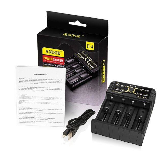 Enook E4 Li-ion batterijen Charger ontlading met Ake-lading DC 3.6V / 3.7V