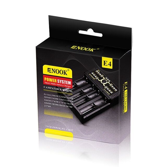Enook E4 Li-ion batterijen Charger ontlading met Ake-lading DC 3.6V / 3.7V