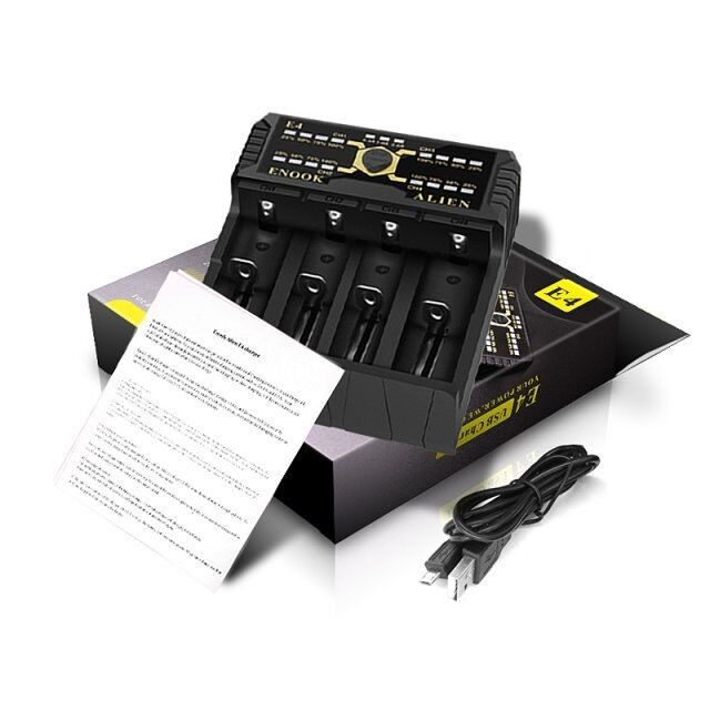Enook E4 Li-ion batterijen Charger ontlading met Ake-lading DC 3.6V / 3.7V