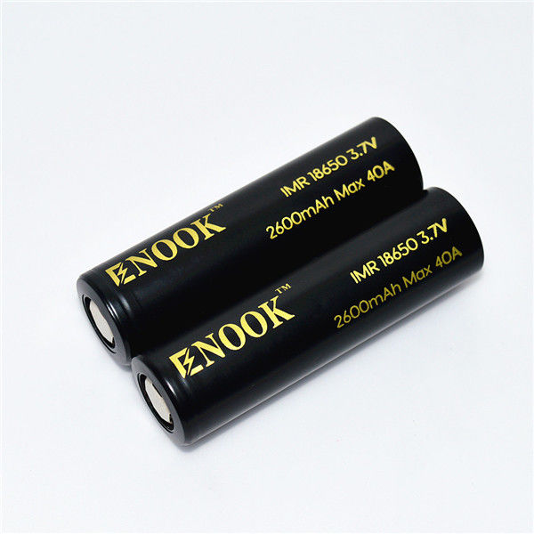 Enook hoge ontladingssnelheid 18650 globe batterij enook 18650 2600mAh 40A 18650 lithium-ion batterij