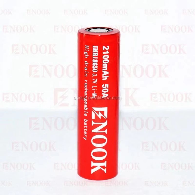 Draagbare 18650 Li-ionbatterij met hoge afvoer 2100mAh 3.7V Max 50A met platte bovenkant