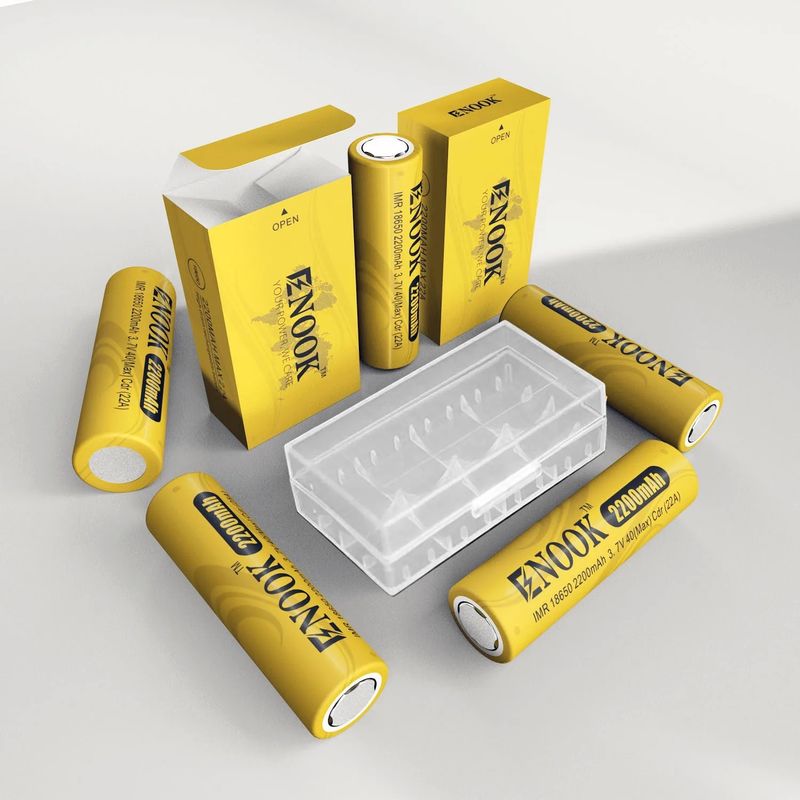 Doublepow Groothandelsprijs 18650 3.7V 2200mah oplaadbare batterijcel 40A 3.7V mod 18650 gele lithium-ion batterij