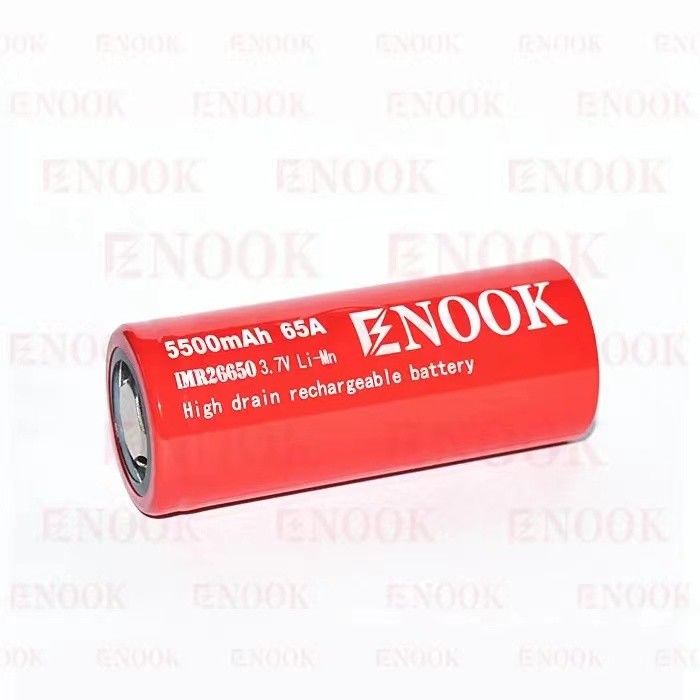 Best verkopende Enook 26650 cel li-ion 5500mAh 65A hoge afvoer 3,7V oplaadbare batterij platte batterij
