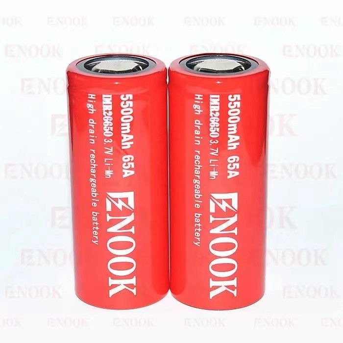 Best verkopende Enook 26650 cel li-ion 5500mAh 65A hoge afvoer 3,7V oplaadbare batterij platte batterij