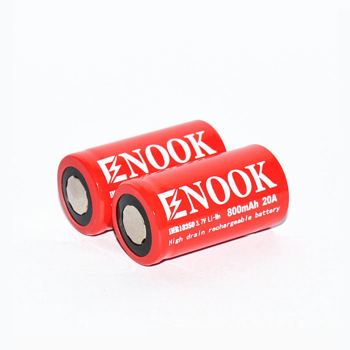 Oplaadbare IMR Li-ionbatterij 800mAh 20amp 18350 Li Mn-batterij voor zaklamp