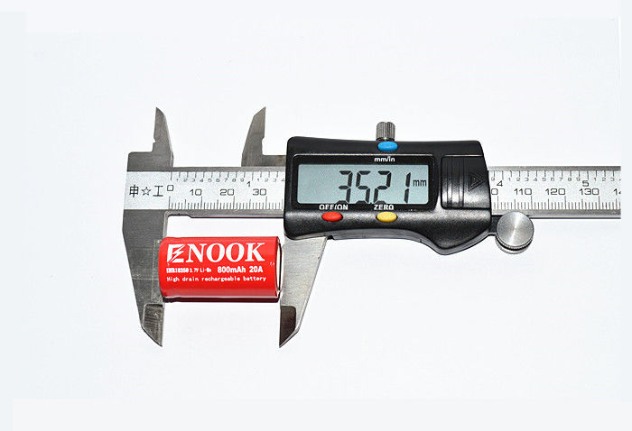 Oplaadbare IMR Li-ionbatterij 800mAh 20amp 18350 Li Mn-batterij voor zaklamp