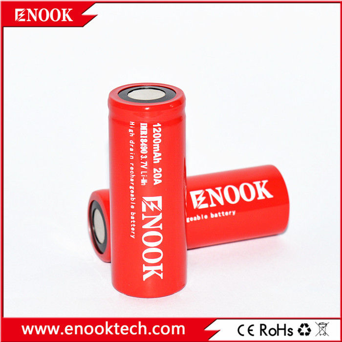 18490 Cylinder Lithium Ion Battery Cell 1200mAh 3.7V 20A Voor elektrische fiets