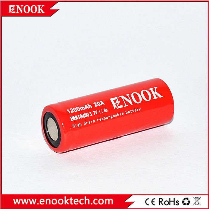 18490 Cylinder Lithium Ion Battery Cell 1200mAh 3.7V 20A Voor elektrische fiets
