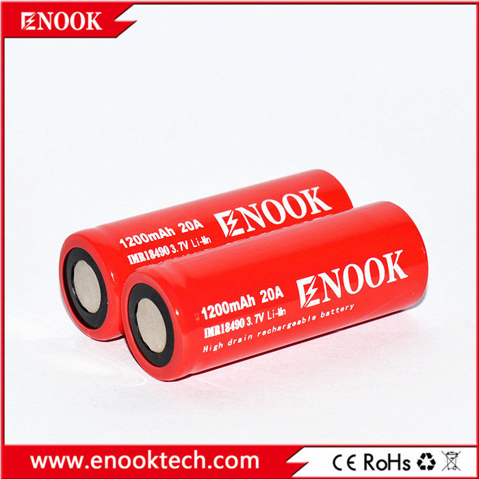18490 Cylinder Lithium Ion Battery Cell 1200mAh 3.7V 20A Voor elektrische fiets