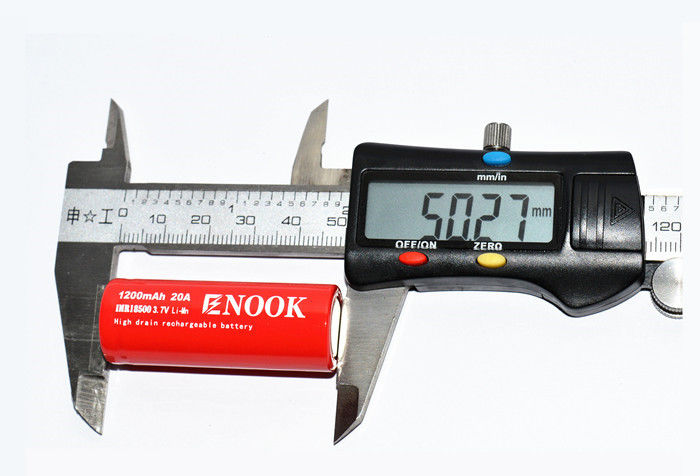 Enook 1200mAh 20A Lithium Ion Battery Cell 3.7V 18500 Oplaadbare Li Ion Battery