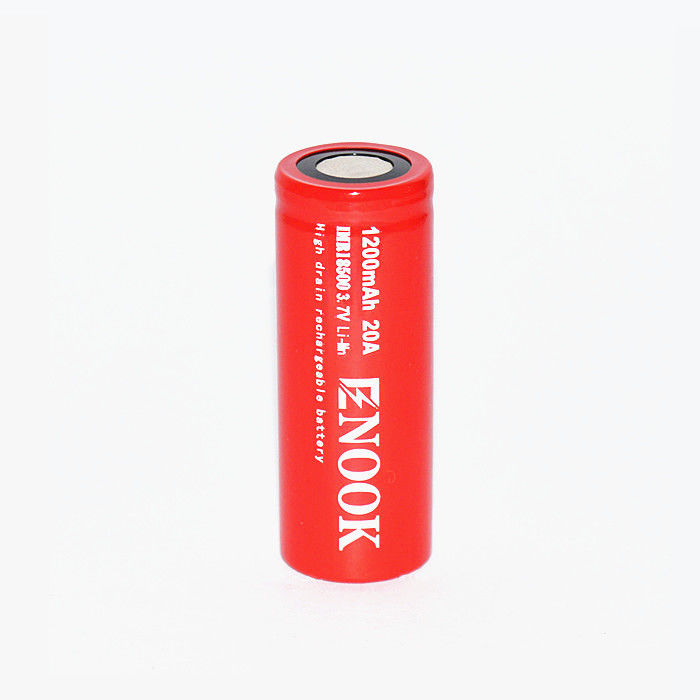 Enook 1200mAh 20A Lithium Ion Battery Cell 3.7V 18500 Oplaadbare Li Ion Battery