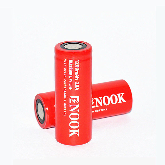Enook 1200mAh 20A Lithium Ion Battery Cell 3.7V 18500 Oplaadbare Li Ion Battery