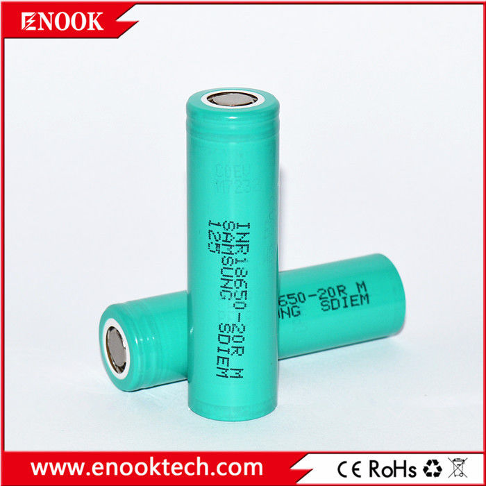 In voorraad 18650 samsung 20R 3.7v 2000mah 18650 Lithium oplaadbare Li-ion batterij Voor batterijpakket