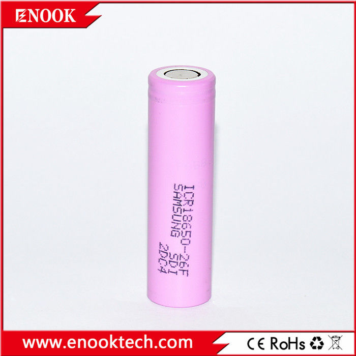 ICR18650 2200 mAh samsung-26F 3.7V oplaadbare lithium-ionbatterij met een hoog ontladingspercentage