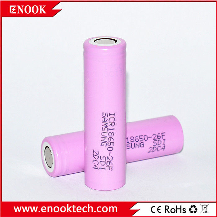 ICR18650 2200 mAh samsung-26F 3.7V oplaadbare lithium-ionbatterij met een hoog ontladingspercentage