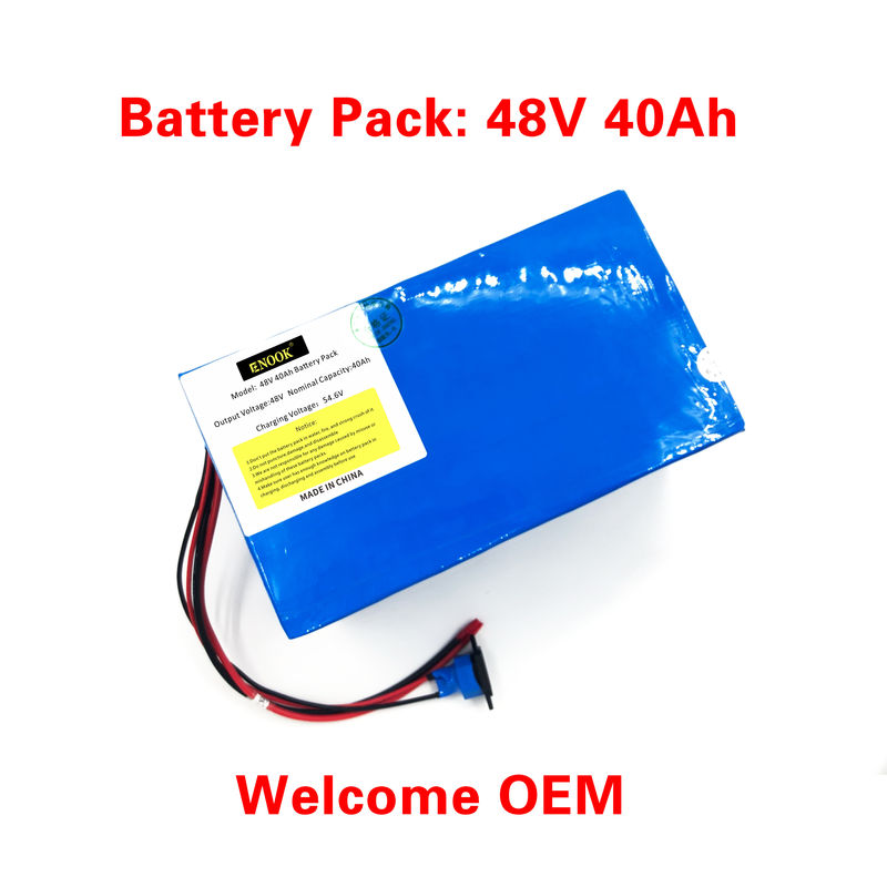 48V 40Ah 50A E scooter batterij Blauw type Lithium Ion E fiets batterij met oplader