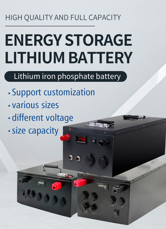 Zwart 51.2V 200Ah LiFePo4 Lithium-ion Golfkar batterij 10KW Server Rack batterij