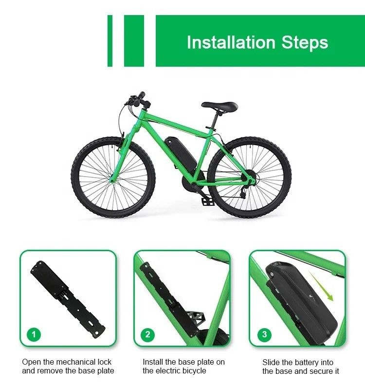 Warme verkoop e fiets 36V 48V/15Ah 18Ah 20Ah batterij lithium ion ebike conversie kits met batterij 48V hailong