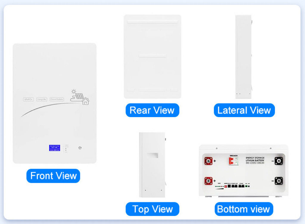 Home Powerwall Solar Storage Battery Solaire Lithium 200Ah 10Kw 20Kw 50Kw 48V 51V 100Ah Lifepo4 Lithium Ion Battery