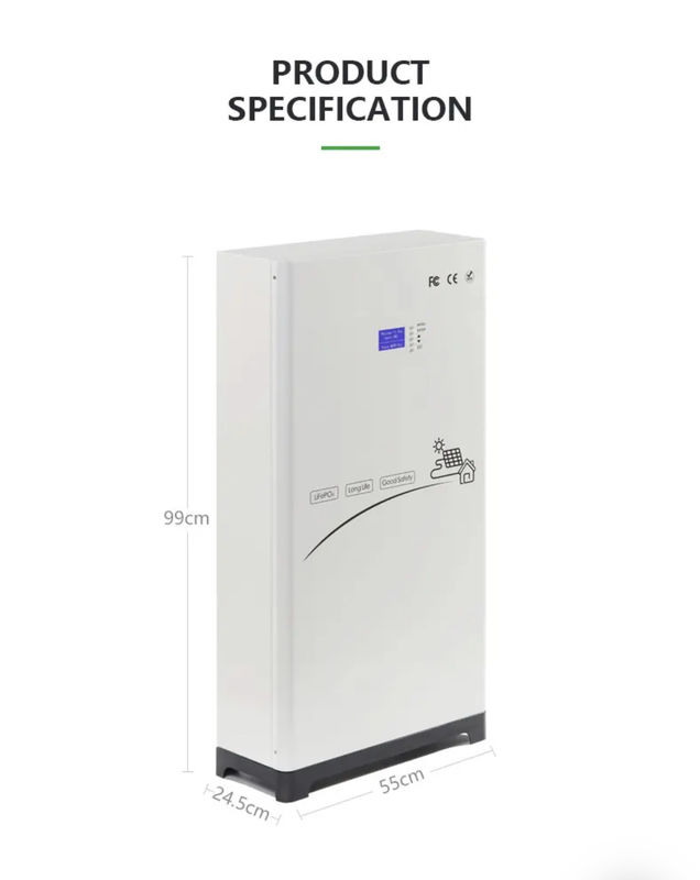 LifePO4 Lithiumbattery Pack Zonne-energieopslagsysteem 51.2V Hybride Net IP20 10~20 Kwh