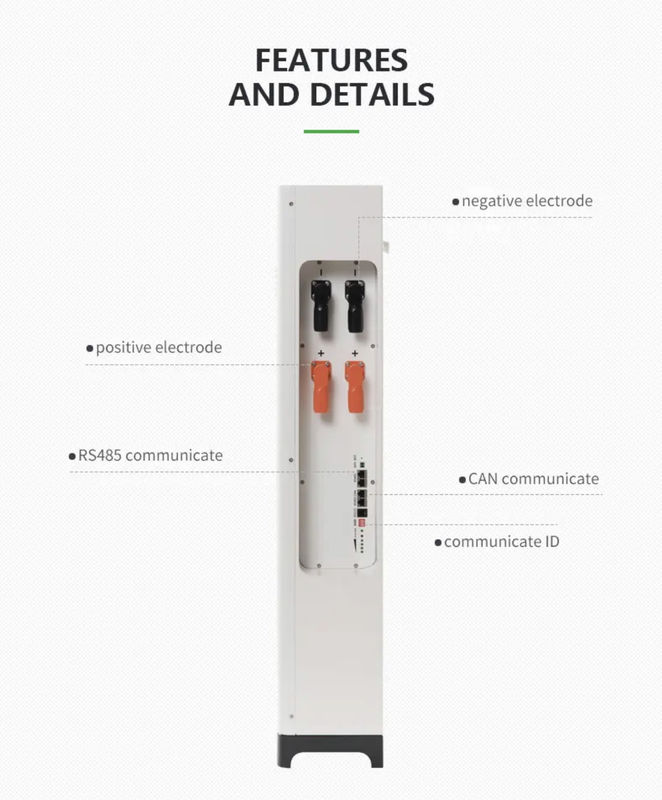 LifePO4 Lithiumbattery Pack Zonne-energieopslagsysteem 51.2V Hybride Net IP20 10~20 Kwh
