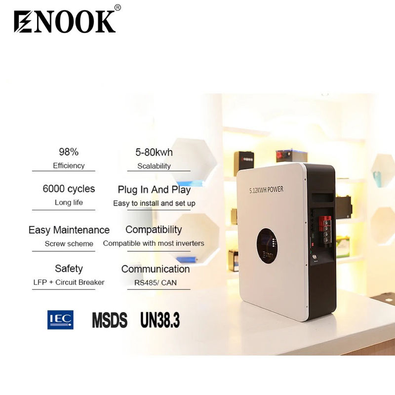 Lithium LifePO4 Batterij 48V 51.2V 100Ah 200Ah 5Kwh 10Kwh 2.5Kwh Met BMS Voor Off Grid / Hybride Zonne-Systeem