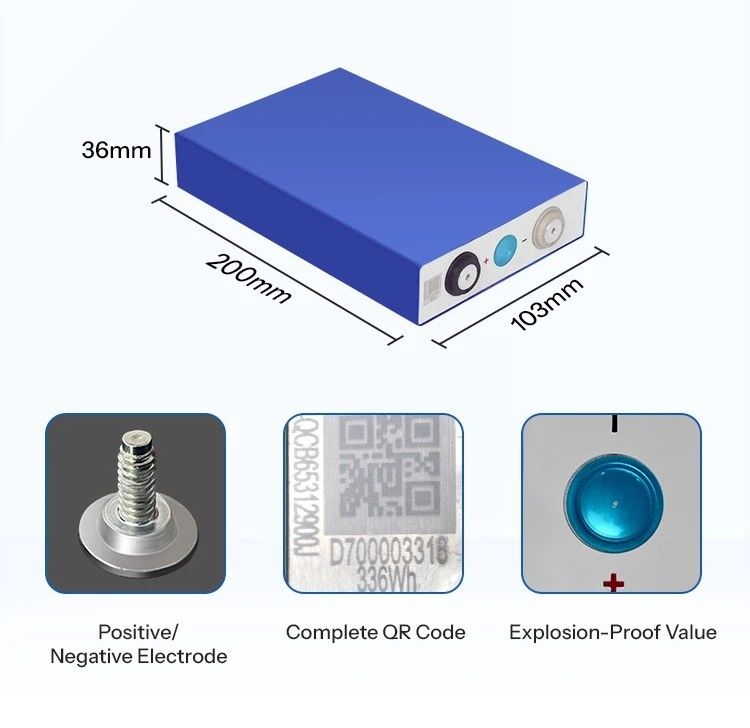 Oorspronkelijke QR-code Lifep04 Lithium Ion Battery 280ah 105ah 200ah 304ah 50ah 173ah Klasse A