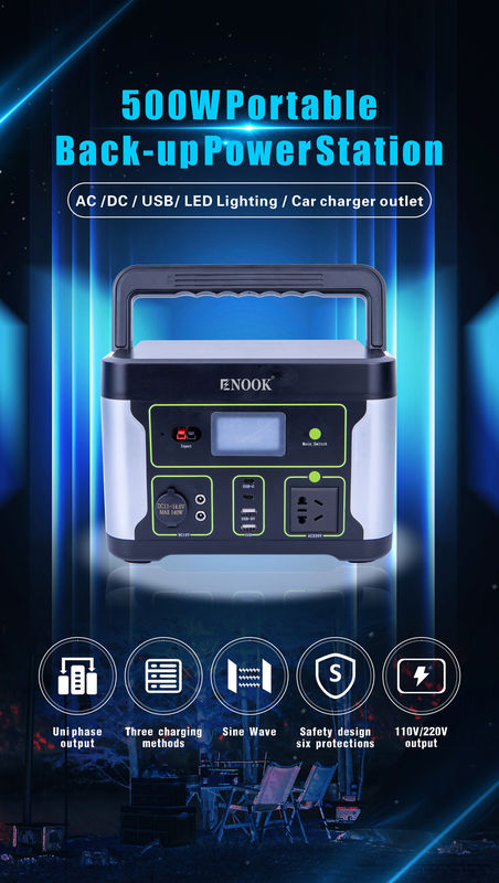 LiFePO4 Lithium-ion batterij met UPS en ondersteuning Zonnepaneel opladen draagbare elektriciteitscentrale