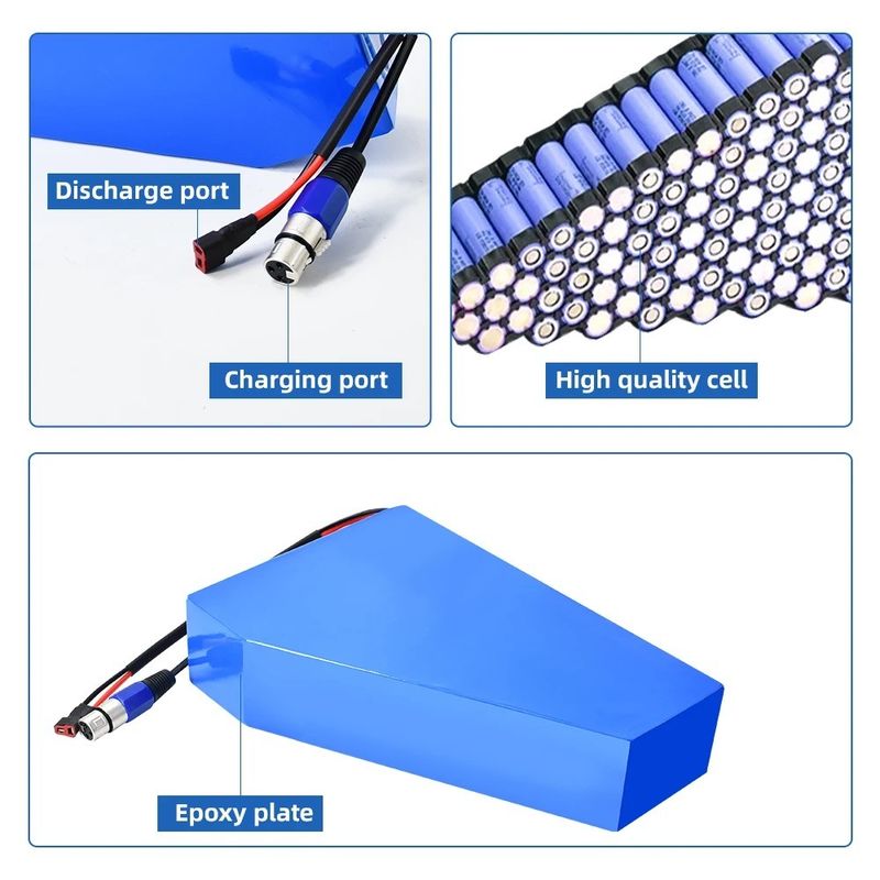 18650 Cell Triangle 36V/ 48V/ 52V/ 60V/ 72V elektrische fietsbatterij met 13Ah~17.5Ah Capaciteit