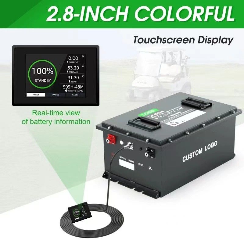 OEM/ODM Lifepo4 batterij Golfkar batterij 24V 36V 48V 72V 50Ah 100Ah 200Ah met Smart BMS