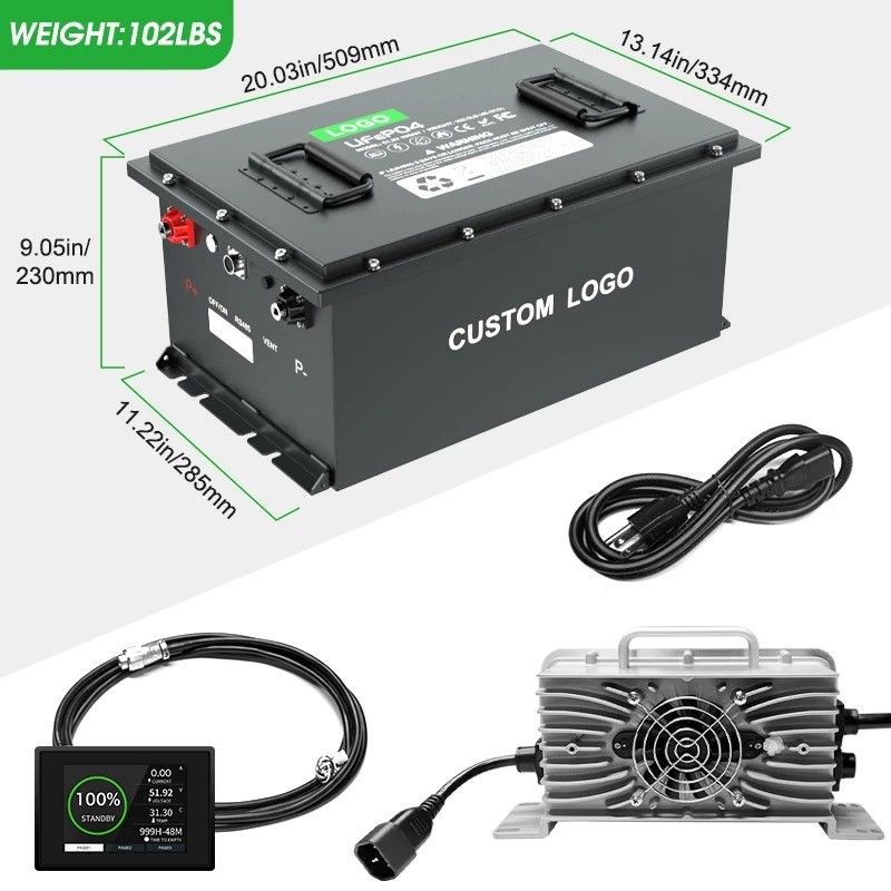 36v 48v 72v 100ah 200ah Lithium-ion golfkar batterij voor milieuvriendelijk