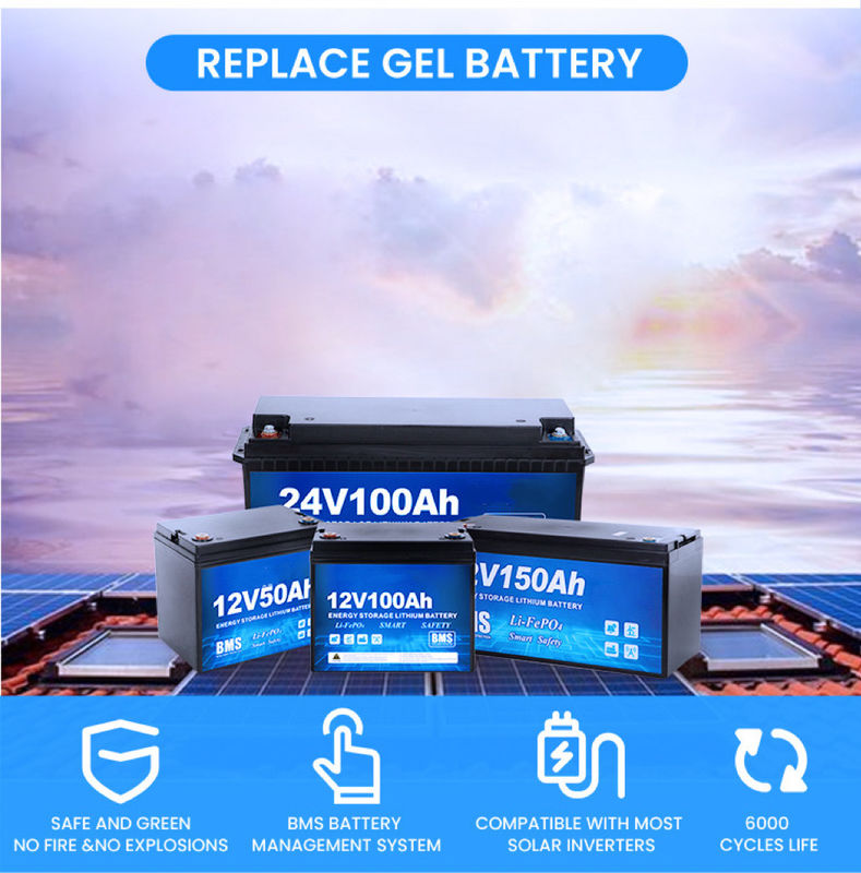 Diepe levensduur 4000 keer 12V 200ah LiFePO4 batterij voor thuis zonne-opslag systeem en RV